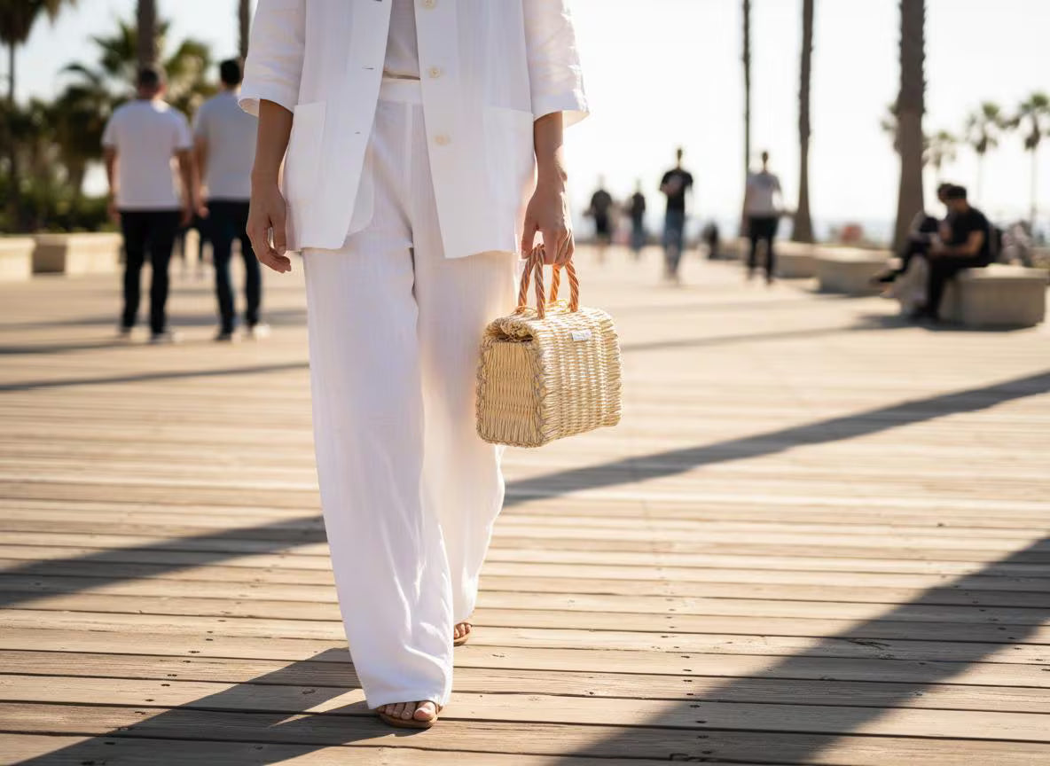 Portuguese Straw Basket | Handmade Reed Market Tote Bag