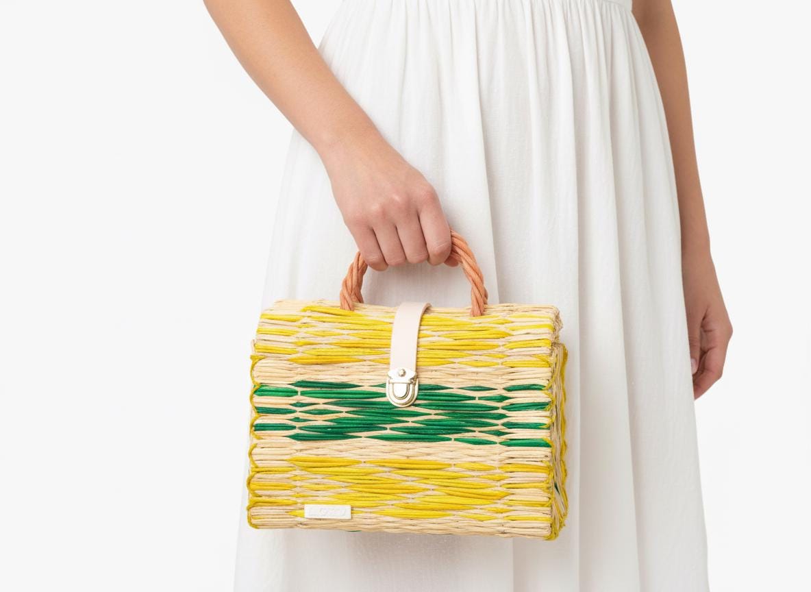 Berta - Portuguese Reed Bag, Straw HandBag | Lloreta®