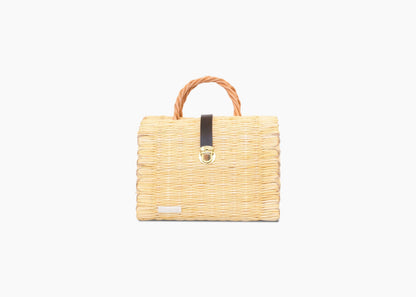 Handmade Alice Straw Basket Bag: Portuguese Organic Reed Woven Grocery & Market Tote