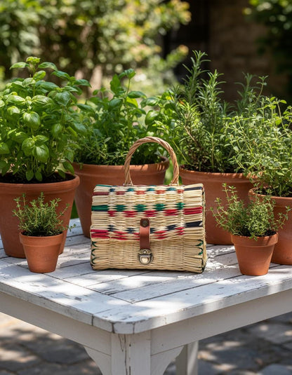 Portuguese Reed Basket Bag, Handwoven Straw Summer Handbag, Artisan Natural Market Bag for Women, Unique Personal Gifts