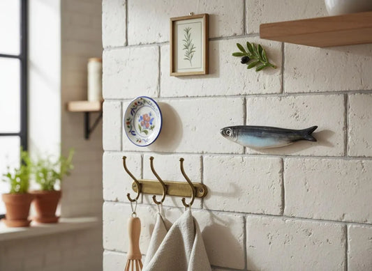Traditional Portuguese Ceramic Sardine Hand Painted