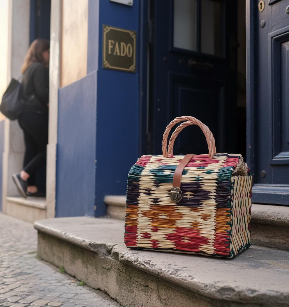 Handmade Woven Reed Basket Bag | Artisan Colorful Straw Tote & Summer Handbag