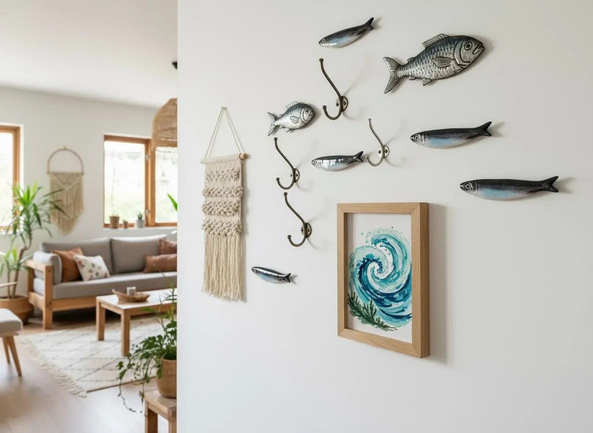 Traditional Portuguese Ceramic Sardine Hand Painted