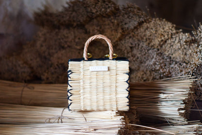 Handmade Reed Straw Basket: Portuguese Woven Grocery & Market Tote Bag