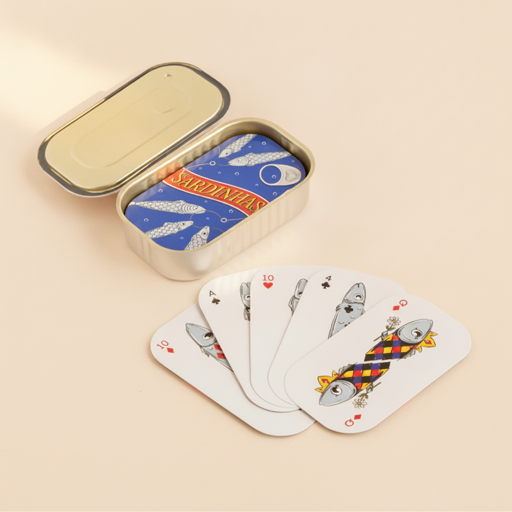 Retro Tinned Fish Poker Deck of Cards