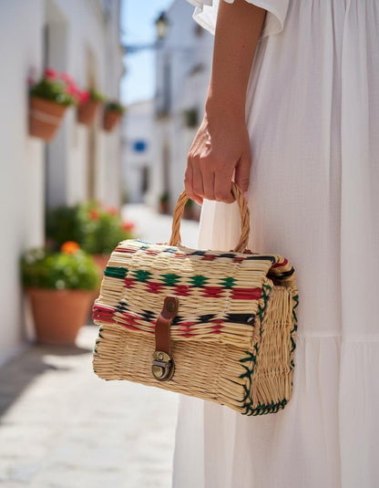Portuguese Reed Basket Bag, Handwoven Straw Summer Handbag, Artisan Natural Market Bag for Women, Unique Personal Gifts