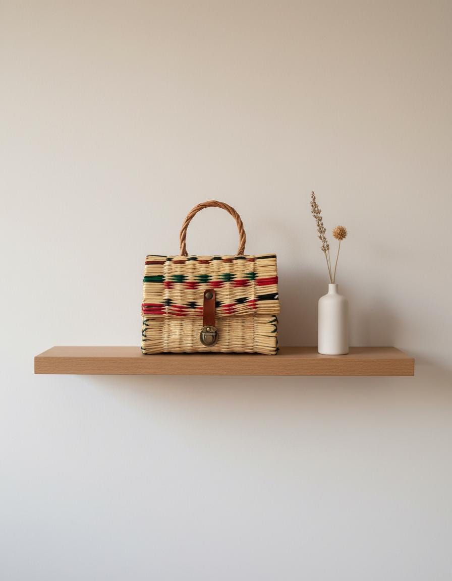 Portuguese Reed Basket Bag, Handwoven Straw Summer Handbag, Artisan Natural Market Bag for Women, Unique Personal Gifts