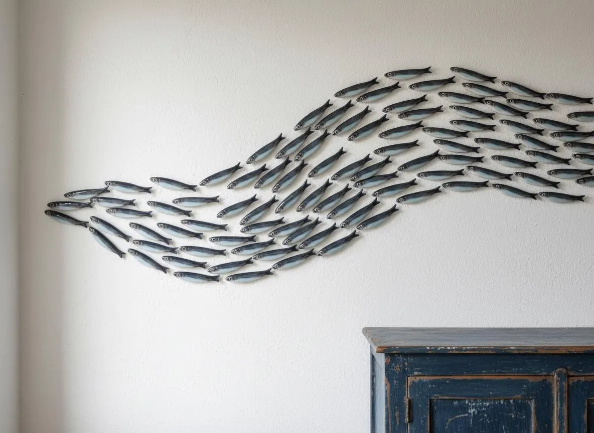 Traditional Portuguese Ceramic Sardine Hand Painted