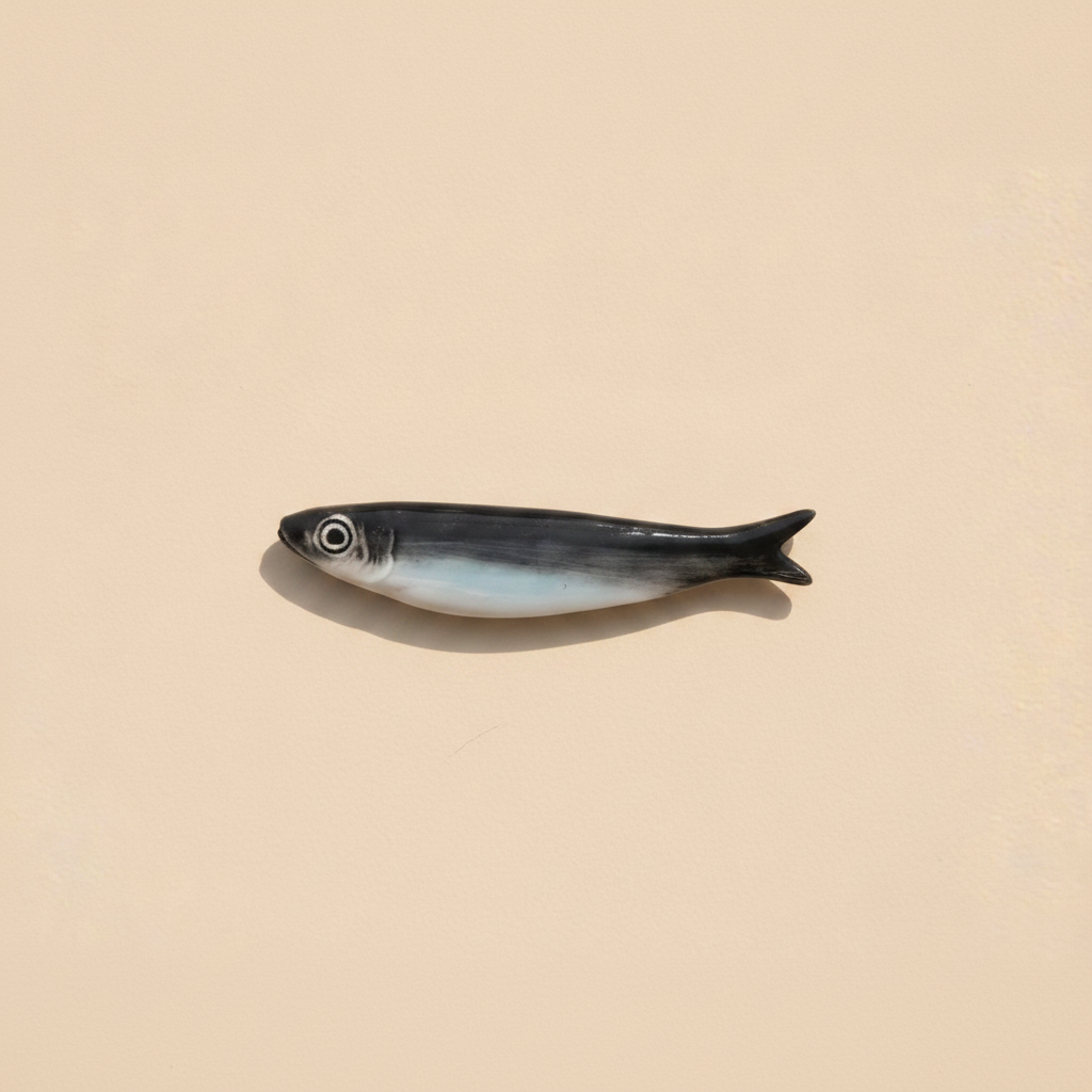 Traditional Portuguese Ceramic Sardine Hand Painted