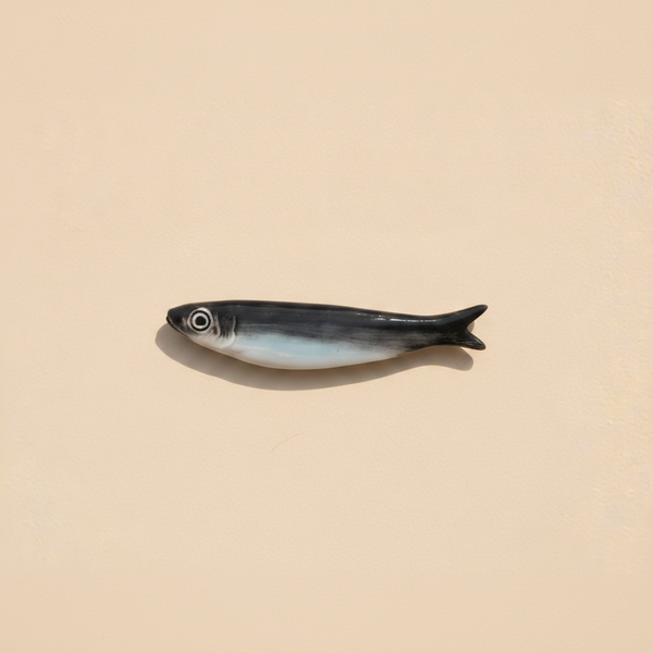 Traditional Portuguese Ceramic Sardine Hand Painted